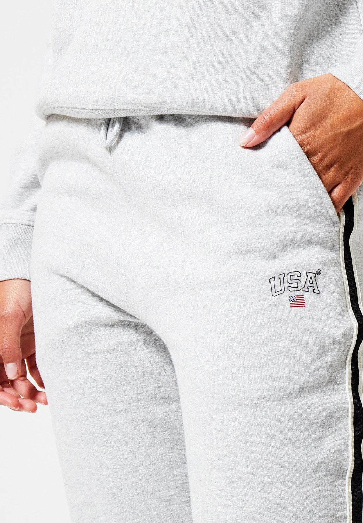 Carly - Trainingsbroek - Mid Grey Melange 4 Carly - Trainingsbroek - Mid Grey Melange - Afbeelding 4