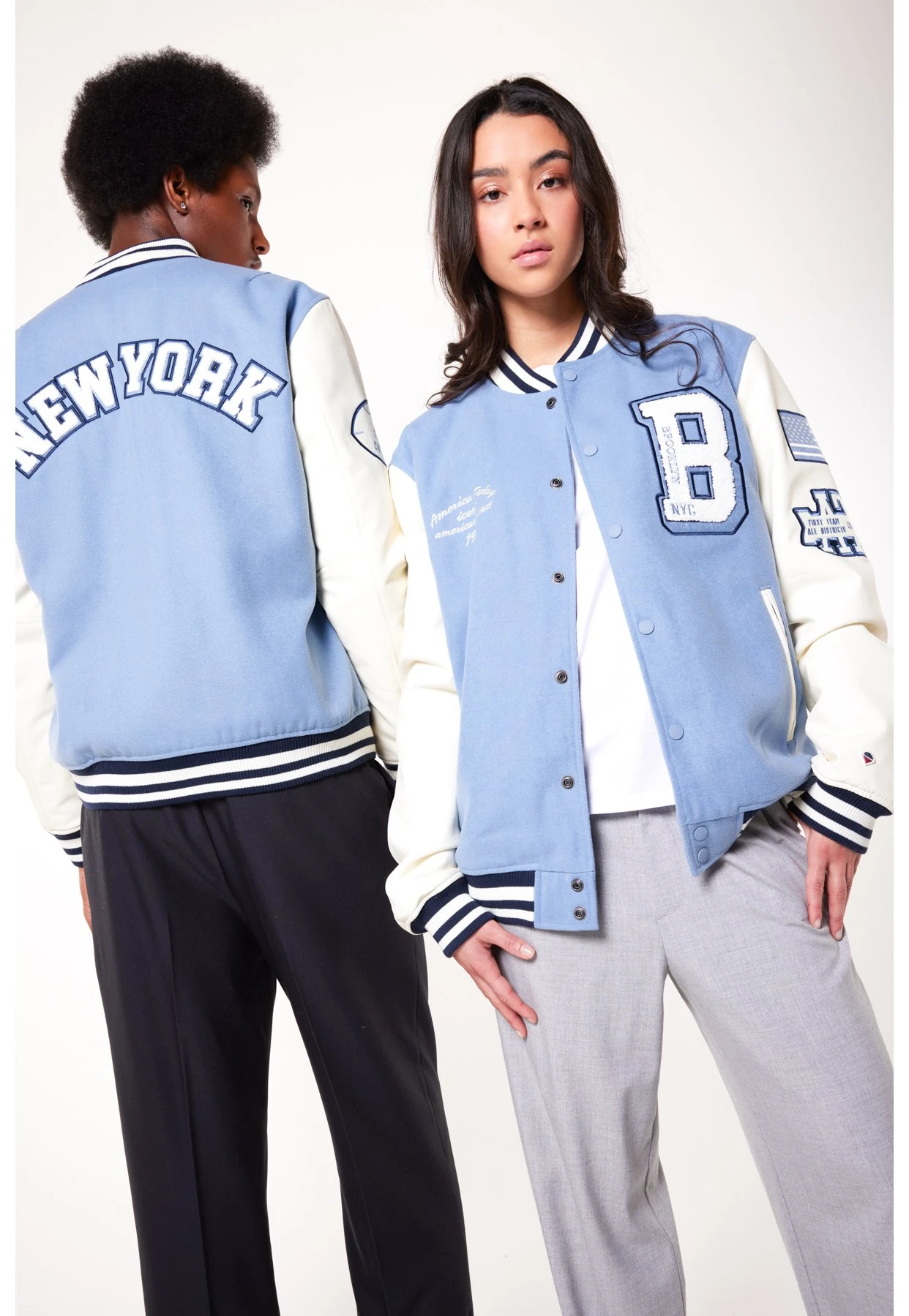 Joey Unisex - Bomberjacks - Light Blue 2 Joey Unisex - Bomberjacks - Light Blue - Afbeelding 2