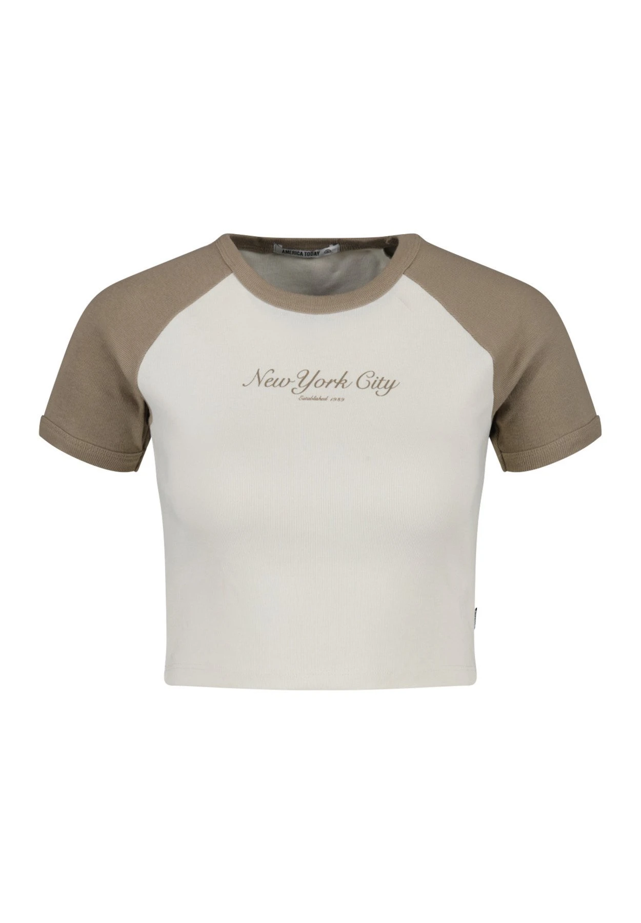 Eydie - T-Shirt Print - Light Khaki 1 Eydie - T-Shirt Print - Light Khaki