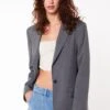 Hazel - Blazer - Dark Grey Melange