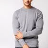 Keith - Trui - Mid Grey Melange