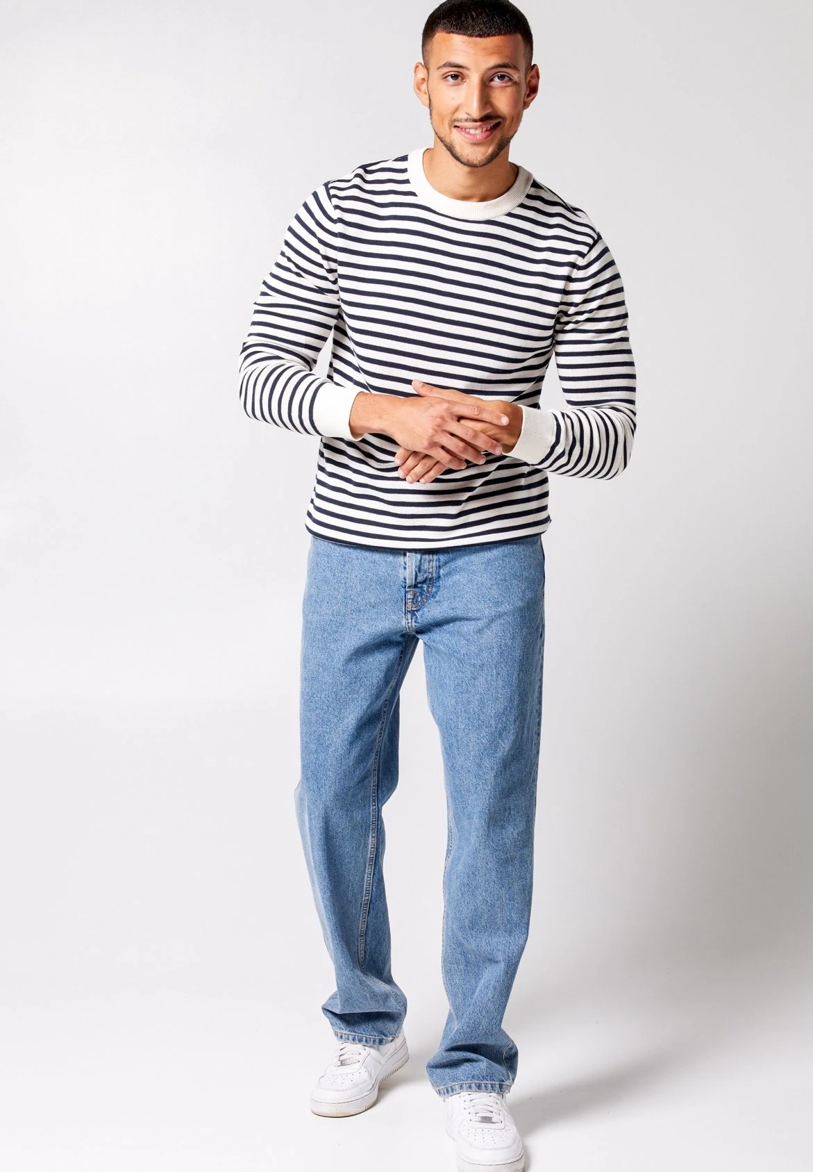 Trui Keith - Trui - Navy Ecru 2 Trui Keith - Trui - Navy Ecru - Afbeelding 2