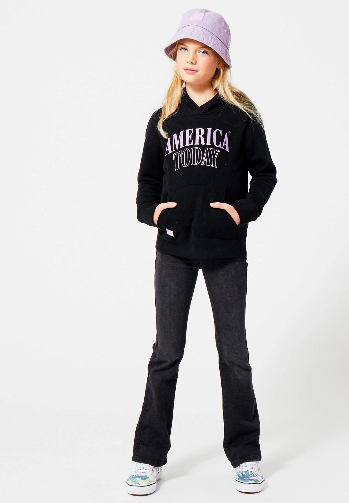 Emily Flar Jr - Flared Jeans - Washed Black 2 Emily Flar Jr - Flared Jeans - Washed Black - Afbeelding 2