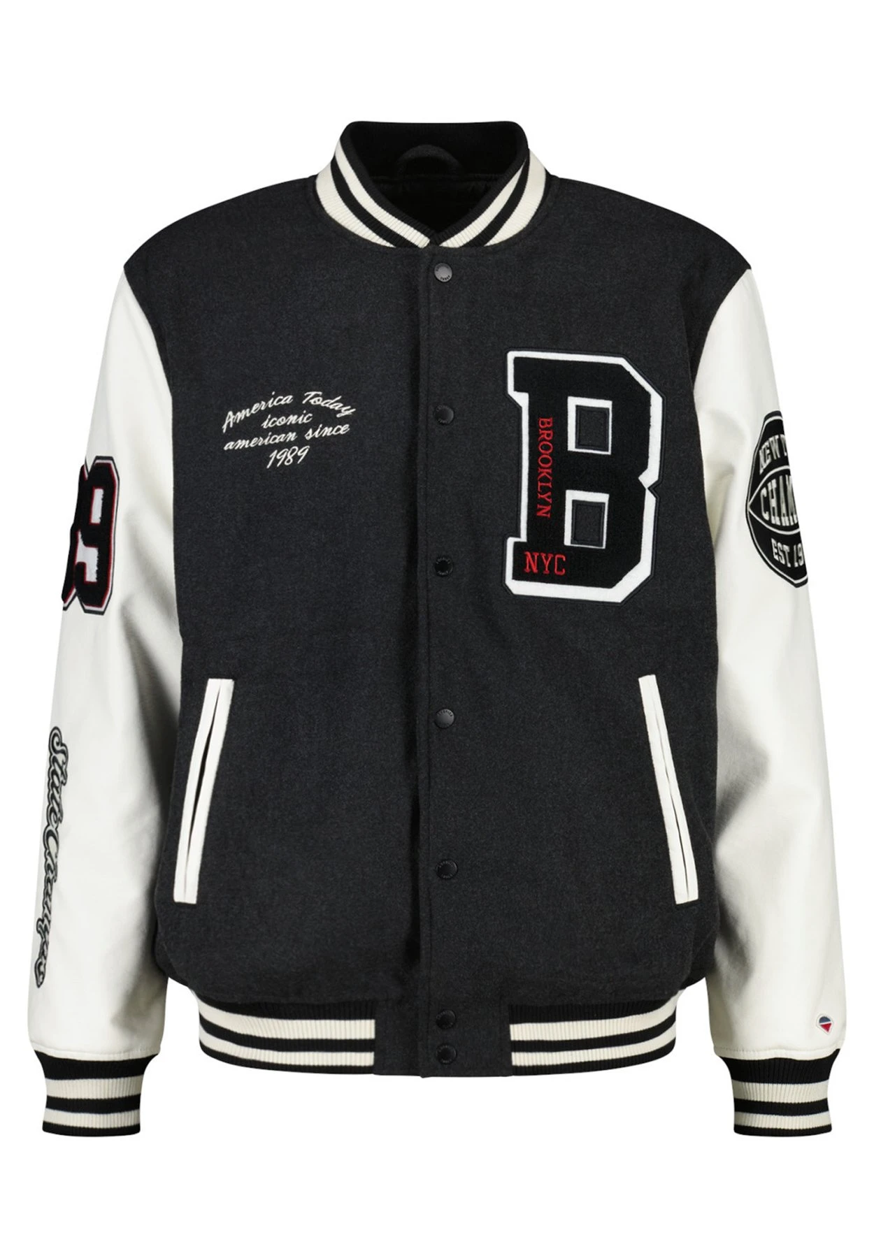 Jody - Sweater Met Rits - Anthra Melange 1 Jody - Sweater Met Rits - Anthra Melange