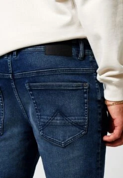 Neil - Slim Fit Jeans - Dark Blue -America Today a02e6ffc2b9446b087ad2e26be91c49a