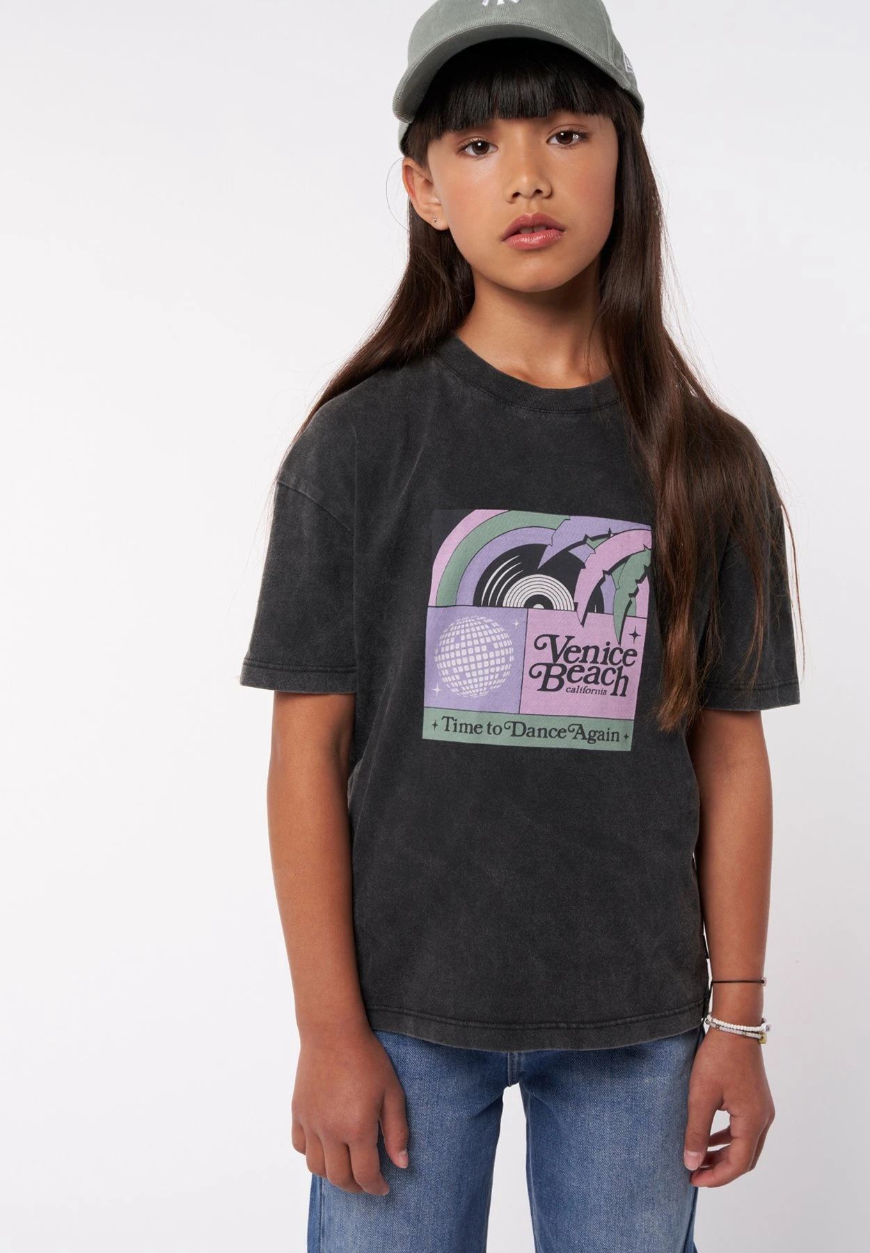 Estella Jr - T-Shirt Print - Washed Black 2 Estella Jr - T-Shirt Print - Washed Black - Afbeelding 2