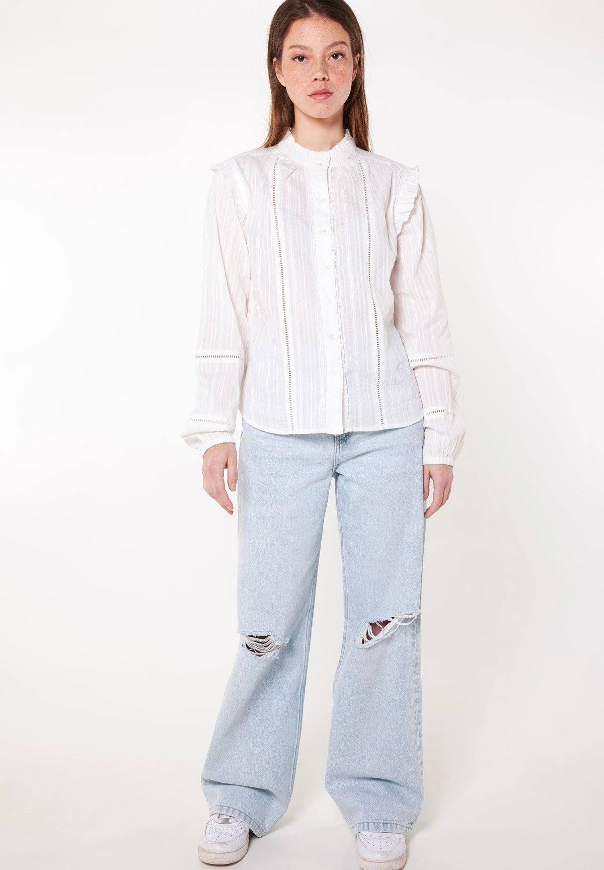 Bree - Overhemdblouse - Off White 2 Bree - Overhemdblouse - Off White - Afbeelding 2