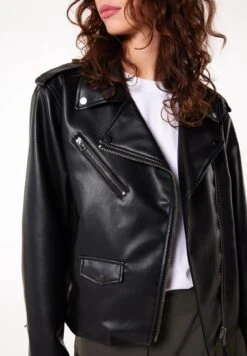 Jade - Imitatieleren Jas - Black -America Today dac27fa7266d440f90ed8a3ea45f7ab3