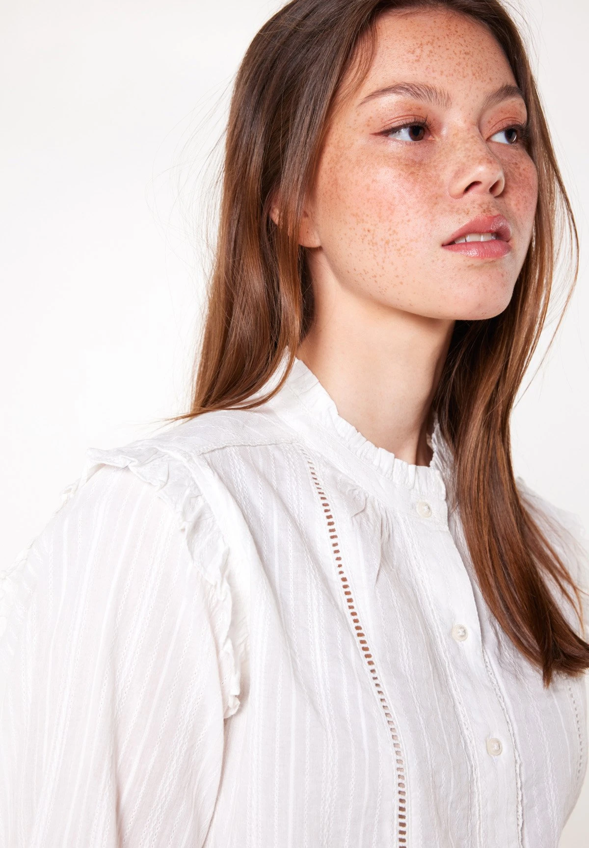 Bree - Overhemdblouse - Off White 4 Bree - Overhemdblouse - Off White - Afbeelding 4