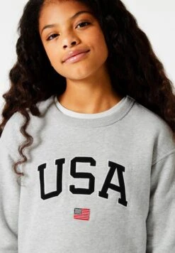 Soel Jr - Sweater - Mid Grey Melange -America Today f928d19368cb4d3cba23d076189d34ee