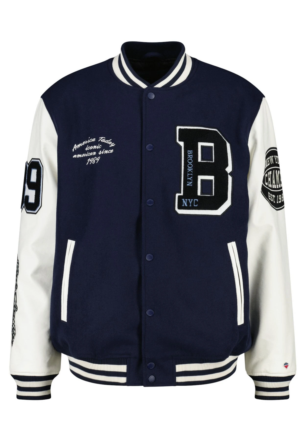 Jody - Sweater Met Rits - Dark Blue 1 Jody - Sweater Met Rits - Dark Blue